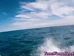 Teenagers fucked on yacht