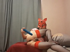 Russian shemale with sex toy