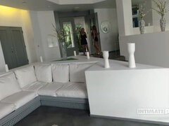 Passionate Threesome with GF and Her Hot Stepsis