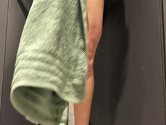 Naked at the Gym Waiting for a Gym Bro to Join