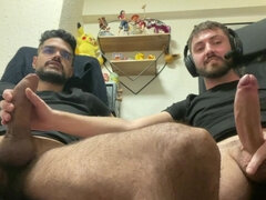 Watching Porn and Jerking off with My Friend