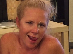 Garce, Blonde, Plantureuse, Compilation, Tir de sperme, Faciale, Hard, Mère que j'aimerais baiser
