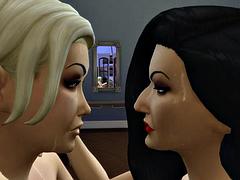 デカパイ, お婆さん, レズビアン, 熟年, 淫乱熟女, 三人, オッパイの