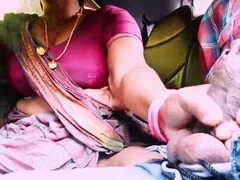 Desi stepmom gives her stepson a wild ride in the car with some dirty talk