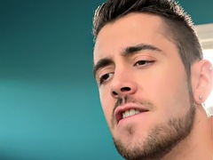 Deepthroating tattooed bottom handsome stud assfucked