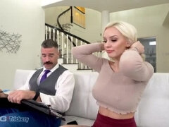 Grande cazzo, Tette grandi, Bionda, Sborrata, Da dietro, Hardcore, Hd, Realtà