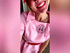 Costume, mature in stockings, costume play