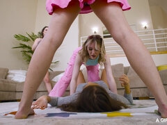 Bruinharig, Kwartet, Groep, Likken, Natuurlijke tieten, Kut duiken, Realiteit, Speelgoed