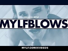 미인, 금발의, 쿠거, 사정 샷, 힐, 대단히, 밀프, 엄마