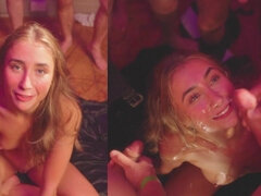 Tette grandi, Bukkake, Sborrata, Toccando, All'aperto, Figa, Tette, Bagnata