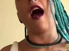 デカチン, ボンデージ, イギリス人, バック, フェティッシュ, 怪物, 馬乗り, オッパイの