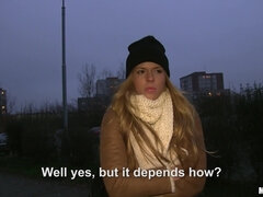 Euro Redhead Sucks Strangers Dick - Chrissy Fox gives head outdoors