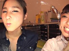 Asiatica, Fetish, Giapponese, Baciando, Lesbica, Punto di vista pov