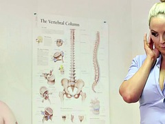 CFNM nurses seduce pathetic patient b4 teasing him wildly