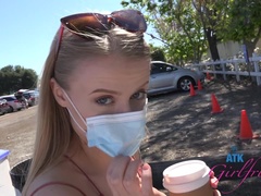 Gros cul, Blonde, Doigter, Exhib, Orgasme, Pov, Public, Chatte