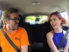 Fake Driving School Instructor genital cumshots hot redhead