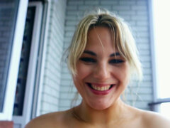 Amateur, Gros seins, Blonde, Sucer une bite, Seins naturels, De plein air, Chatte, Mouillée