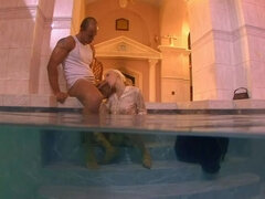 Bionda, Pompino, Schizzo di sborra, Facciale, Guanti, Nudo, Raso, Bagnata