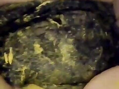 Asian Girl Enjoying a Thick Hot Weiner a Lot of Mustard Cum