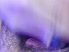 18, Klitt, Dildoen, Hårete, Fitte, Alene, Tenåring, Vibrator