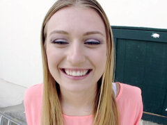 Cutie Natalia Starr with big natural tits and POV handjob