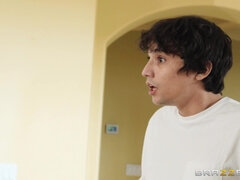 Brunette, Hustru, Kæmpe stor, Køkken, Fisse, Spansk, Våd