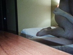 Hard fuck, missionary, outside hotel