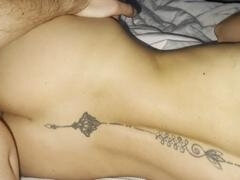 Neighbor loves it from behind in a wild spooning session