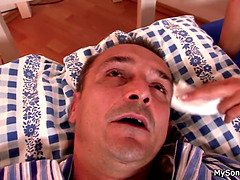 His blonde gf cheating with father in law