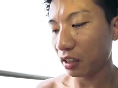 In den arsch, Asiatisch, Grosser schwanz, Blasen, Schwul, Hardcore, Japanische massage