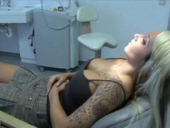 Sexy Cora Blowjob at dental office - medical fetish