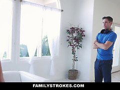 Familystrokes - hot step-mom lures and nails young step-son