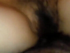 Gaped hairy slit shagged and cummed inside - Small titties