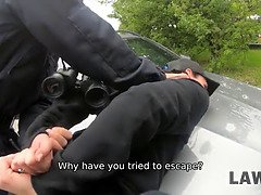 Watch leanne lace get punished by cops for stealing a BMW and getting fucked hard in doggy style