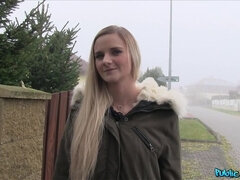 Amatööri, Suihinotto, Auto, Käsihoito, Ulkona, Näkökulma pov, Julkinen, Pillu