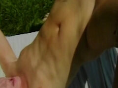 Rumpa, Galen, Sperma shot, Naken, Utomhus, Fitta, Tonåring, Vintage