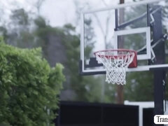 Anal, Peitos grandes, Interracial, Ao ar livre cartaz de rua outdoor, Cunete, Hermafrodita andrógina, Sexo grupal a três