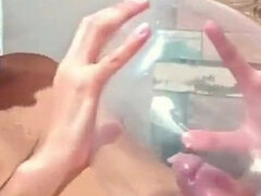 Enthousiasteling, Sperma shot, Fetisj, Masturbatie, Alleen