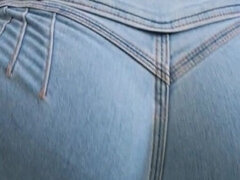 Beautiful New Model! Puffy Nipples Big Round Ass! What a PAWG! Super Tight Jeans!