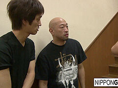 Slutty teenager nails and gargles a whole room of guys