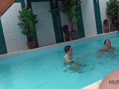 Watch this Czech couple's money go for a mouthful and a deep throat