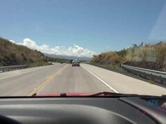 Strand, Blond, Sperma in mond, Handbeurt, Klein, Openbaar, Kut duiken, Tieten likken