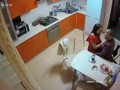 The Hottest Amateur Couple Has Quick Hard Action after dinner in the kitchen