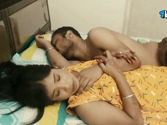Newlywed couple's passionate morning lovemaking session