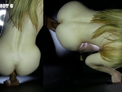 Blond, Kukk suging, Sæd i munnen, Sperm skott, Dype svelg, Ansiktssperm, Runke, Synsvinkel