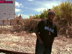 Svart, Avsugning, Ebenholts, Homosexuell, Hardcore, Utomhus, Offentlig, Verklighet