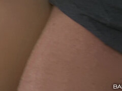 엉덩이, 금발의, 오랄섹스, 흑갈색 머리, 부엌, 수음, 쓰리섬, 젖가슴