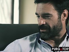 Grosser schwanz, Braunhaarige, Paar, Würgen, Zierlich, Realität, Flotter dreier, Titten