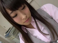 Grote lul, Bruinharig, Hondjeshouding, Japaans, Natuurlijke tieten, Gezichtspunt, Mager, Tiener