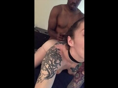 Fat ass white girl spanked and fucked hard by big black dick